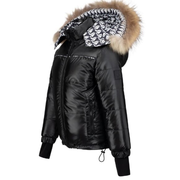 NWT White print reversible coat by Manteau Jr. - Picture 2 of 4